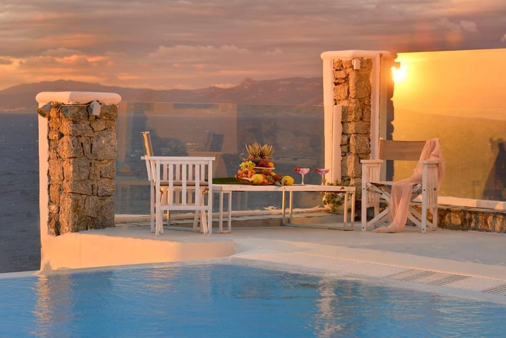 Mykonos Sea View Luxury Villa By Calypso Sunset Villas Mykonos Town Ngoại thất bức ảnh