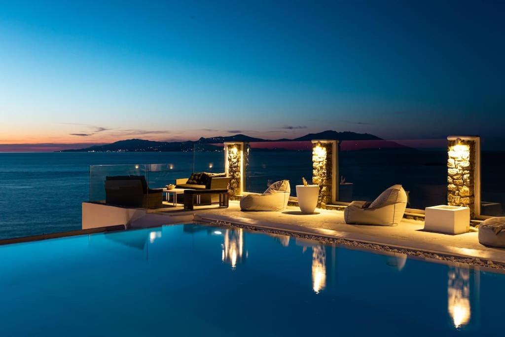 Mykonos Sea View Luxury Villa By Calypso Sunset Villas Mykonos Town Ngoại thất bức ảnh
