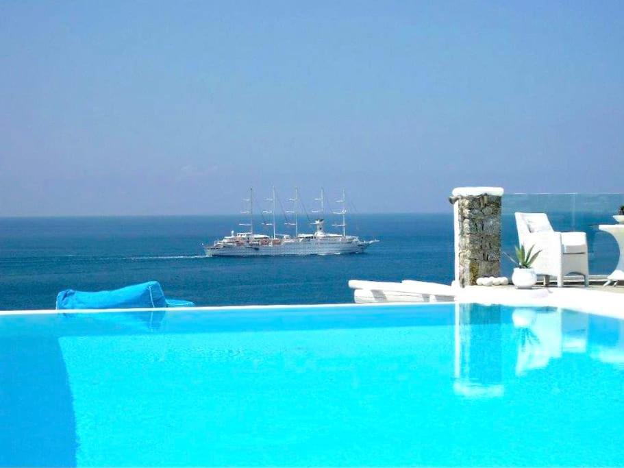 Mykonos Sea View Luxury Villa By Calypso Sunset Villas Mykonos Town Ngoại thất bức ảnh