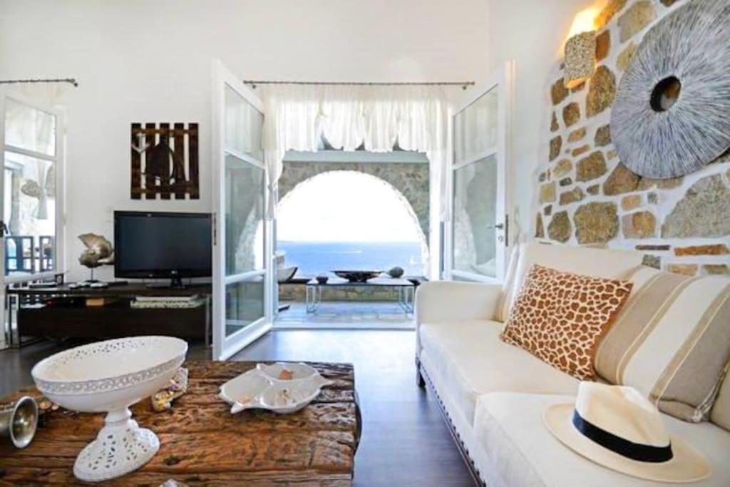 Mykonos Sea View Luxury Villa By Calypso Sunset Villas Mykonos Town Ngoại thất bức ảnh