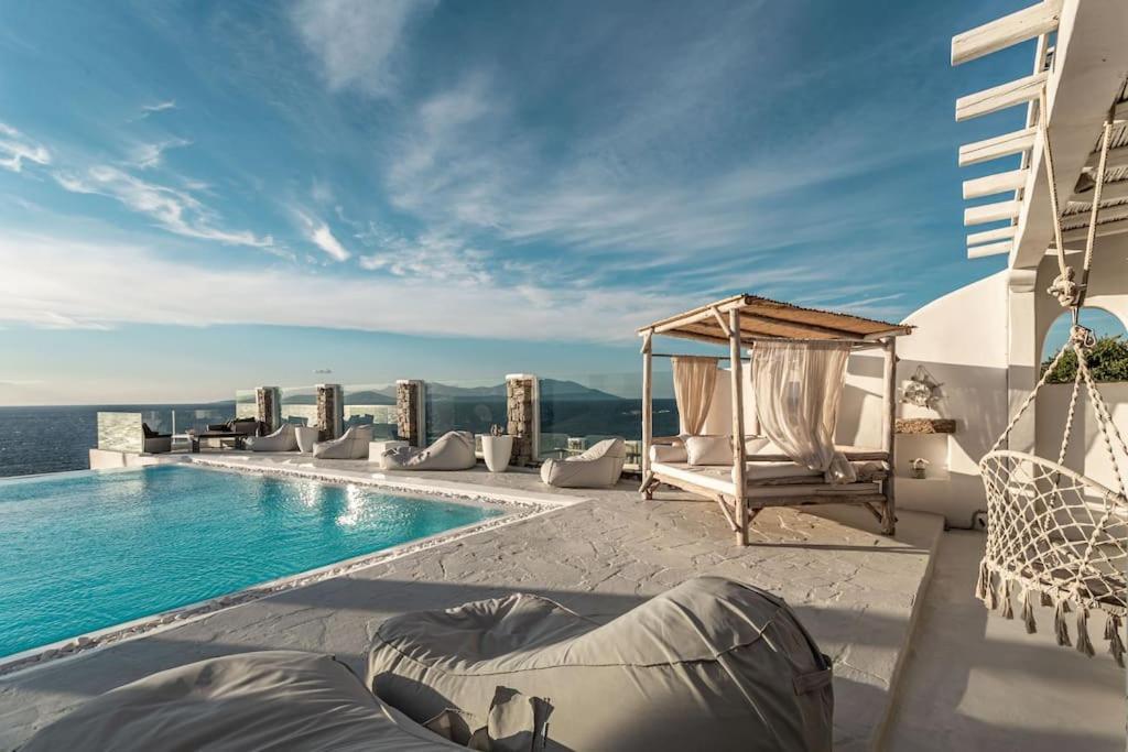 Mykonos Sea View Luxury Villa By Calypso Sunset Villas Mykonos Town Ngoại thất bức ảnh