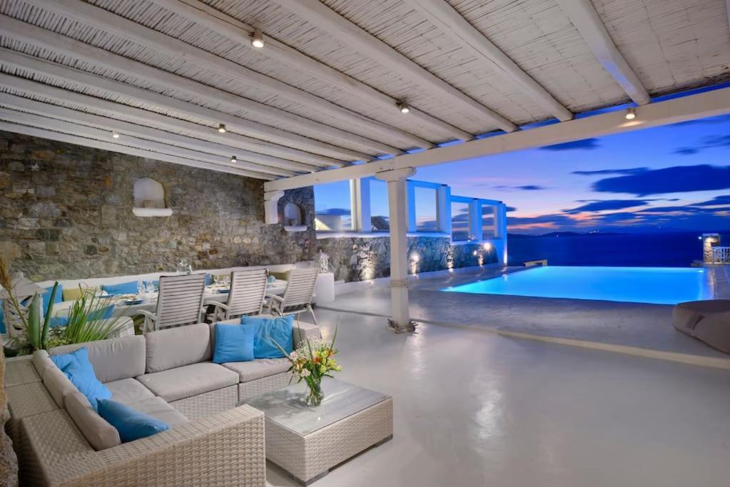 Mykonos Sea View Luxury Villa By Calypso Sunset Villas Mykonos Town Ngoại thất bức ảnh