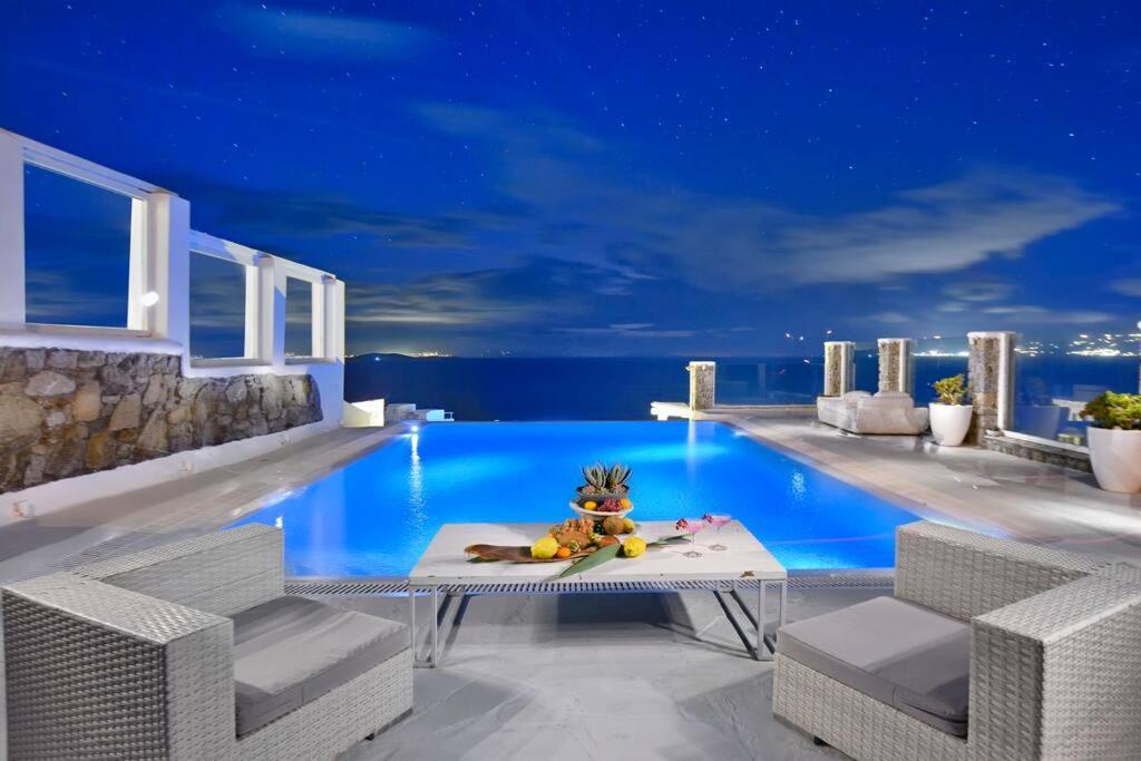 Mykonos Sea View Luxury Villa By Calypso Sunset Villas Mykonos Town Ngoại thất bức ảnh