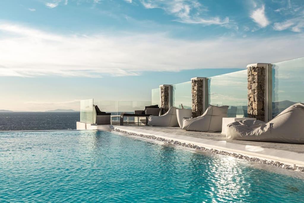 Mykonos Sea View Luxury Villa By Calypso Sunset Villas Mykonos Town Ngoại thất bức ảnh
